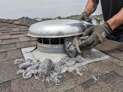 Cleaning Dryer Vent On Roof in San Jacinto