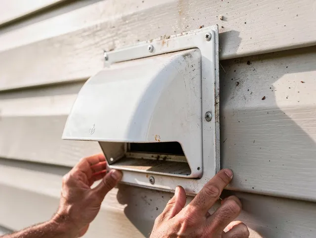 San Jacinto Dryer Vent Cleaning technician delivering thorough residential dryer vent cleaning service in San Jacinto